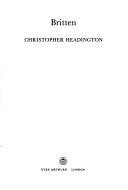 Cover of Britten by Christopher Headington