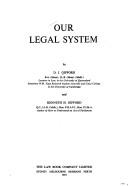 Front cover of Our legal system by D. J. Gifford