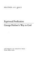 Cover of Equivocal predication by Heather A. R. Asals