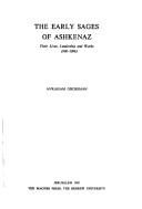 Cover of Ḥakhme Ashkenaz ha-rishonim by Avraham Grossman
