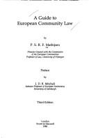 Front cover of A guide to European community law by P. S. R. F. Mathijsen