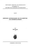 Front cover of Empirische Untersuchungen zur Stilkompetenz von Grundschulkindern by Willy Diercks