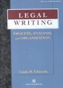 Front cover of Legal writing by Linda Holdeman Edwards