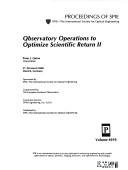 Cover of Observatory operations to optimize scientific return II by Peter J. Quinn