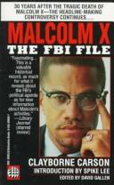 Cover of Malcolm X by Clayborne Carson