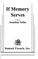 Cover of If memory serves : a play by Jonathan Tolins