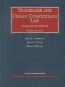 Cover of Trademark and unfair competition law by Jane C. Ginsburg
