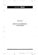 Front cover of Essays (on behalf) of Bosnia by Enes Karić