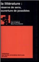 Cover of La littérature by Jean Florence