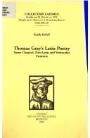 Front cover of Thomas Gray's Latin poetry by Estelle Haan