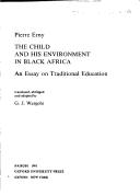 Front cover of L'enfant et son milieu en Afrique noire by Pierre Erny