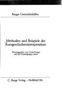 Cover of Methoden und Beispiele der Kurzgeschichteninterpretation by Unknown