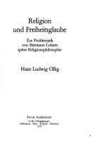 Front cover of Religion und Freiheitsglaube by Hans Ludwig Ollig