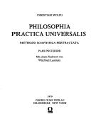 Cover of Christiani Wolfii Philosophia practica universalis by Christian Wolff