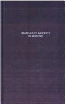 Front cover of State aid to railways in Missouri by John Wilson Million