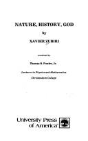 Front cover of Nature, history, God by Xavier Zubiri