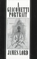 Cover of A Giacometti portrait by James Lord