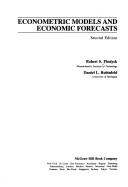 Cover of Econometric models and economic forecasts by Robert S. Pindyck