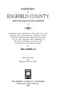Front cover of History of Edgefield County from the earliest settlements to 1897 by John Abney Chapman