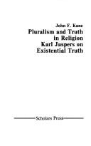 Front cover of Pluralism and truth in religion by Kane, John Francis