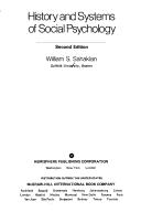 Front cover of History and systems of social psychology by William Sahak Sahakian