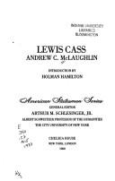 Cover of Lewis Cass by McLaughlin, Andrew Cunningham