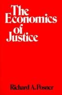 Front cover of The economics of justice by Richard A. Posner
