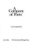 Cover of A Company of poets by Louis Simpson