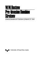 Cover of Pre-invasion bombing strategy by Walt Whitman Rostow