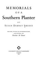 Cover of Memorials of a southern planter by Smedes, Susan Dabney