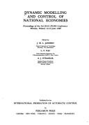 Cover of Dynamic modelling and control of national economics by L.-F Pau