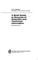 Cover of A brief guide to sources of scientific and technical information by Saul Herner