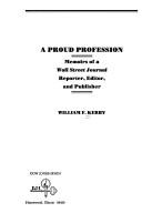 Front cover of A proud profession by William F. Kerby