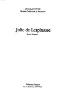 Front cover of Julie de Lespinasse by Jean Lacouture