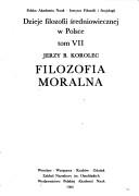 Front cover of Filozofia moralna by Jerzy B. Korolec
