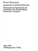 Front cover of Analytische Geschichtsphilosphie by Werner Martin Jocks