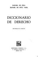 Front cover of Diccionario de derecho by Rafael de Pina