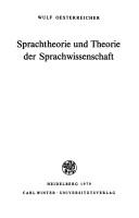 Cover of Sprachtheorie und Theorie der Sprachwissenschaft by Wulf Oesterreicher