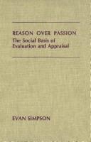 Cover of Reason over passion by Evan Simpson