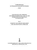 Front cover of Annette von Droste-Hülshoff und die deutsche Literatur by Bernd Kortländer