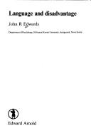 Cover of Language and disadvantage by John R. Edwards