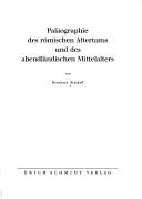 Front cover of Paläographie des römischen Altertums und des abendländischen Mittelalters by Bernhard Bischoff