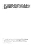 Front cover of Heinrich von Kleist, Der Zweikampf by Wassili Loukopoulos