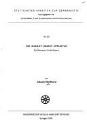 Cover of Die Subjekt-Objekt-Struktur by Albrecht Staffhorst