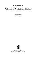Front cover of Patterns of vertebrate biology by E. W. Jameson