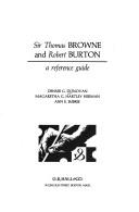 Front cover of Sir Thomas Browne and Robert Burton by Dennis G. Donovan