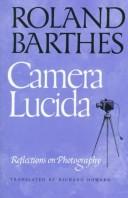 Cover of Camera Lucida by Roland Barthes