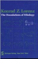 Front cover of The foundations of ethology by Lorenz, Konrad.