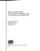 Front cover of Medical obituaries by Lisabeth M. Holloway