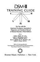 Front cover of DSM-III training guide for use with the American Psychiatric Association's Diagnostic and statistical manual of mental disorders by Unknown